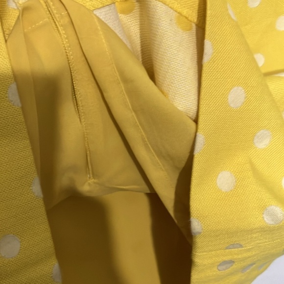 🌈 Ann Taylor yellow polka dot pencil skirt size 8 - Picture 5 of 6